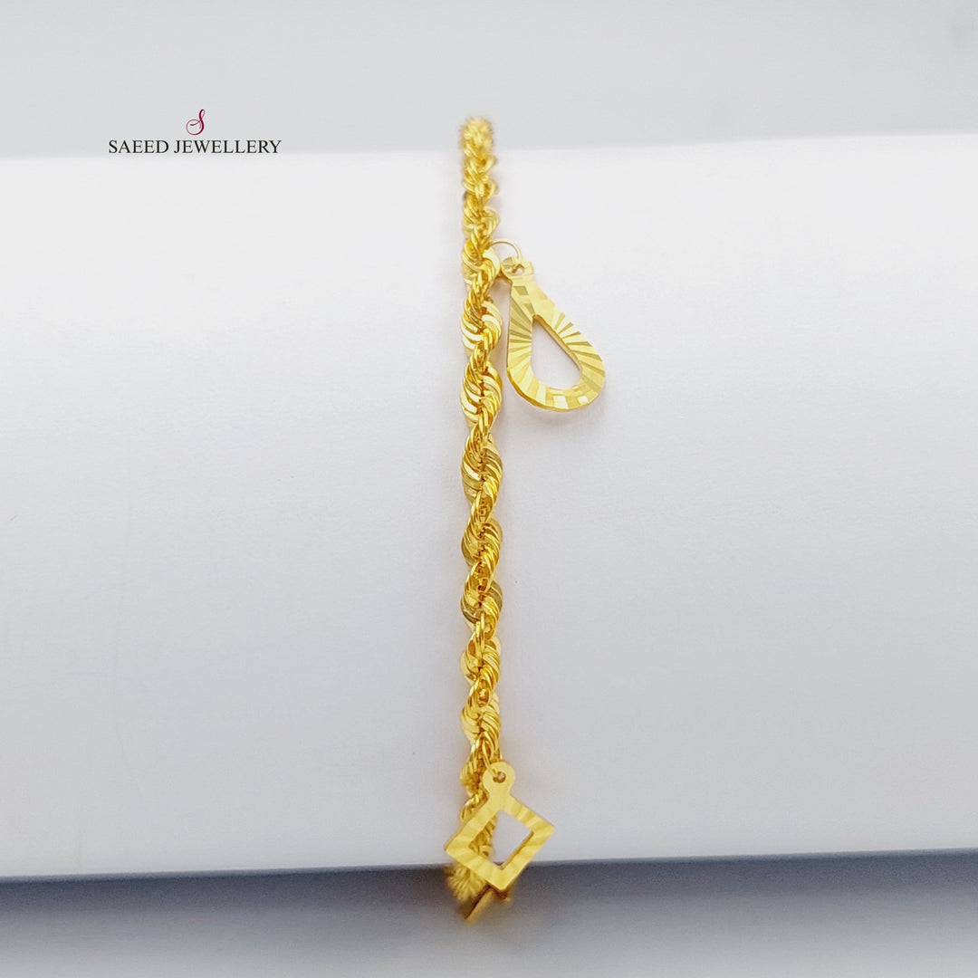 21K Gold Danadish Fancy Bracelet by Saeed Jewelry - Image 5