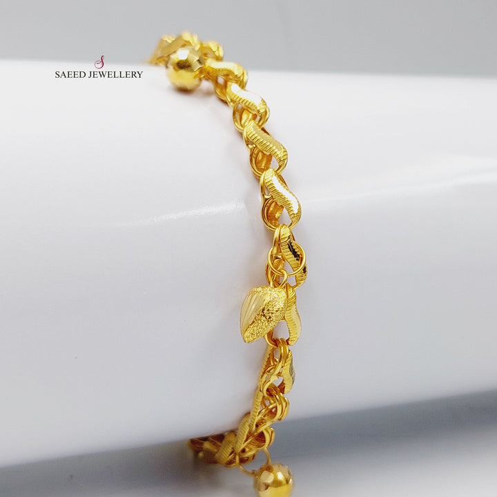 21K Gold Dandash Bracelet by Saeed Jewelry - Image 4