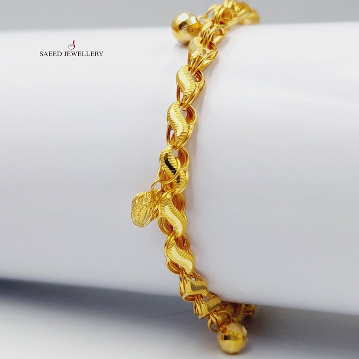 21K Gold Dandash Bracelet by Saeed Jewelry - Image 5