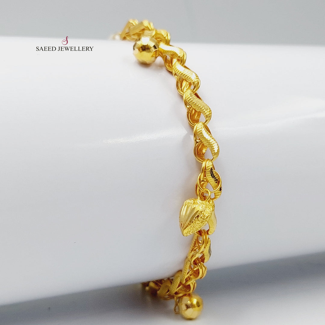 21K Gold Dandash Bracelet by Saeed Jewelry - Image 1