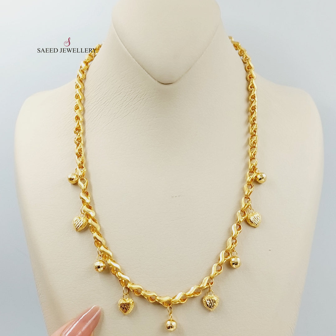 21K Gold Dandash Necklace by Saeed Jewelry - Image 6