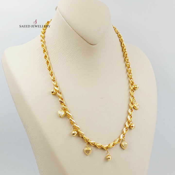 21K Gold Dandash Necklace by Saeed Jewelry - Image 10