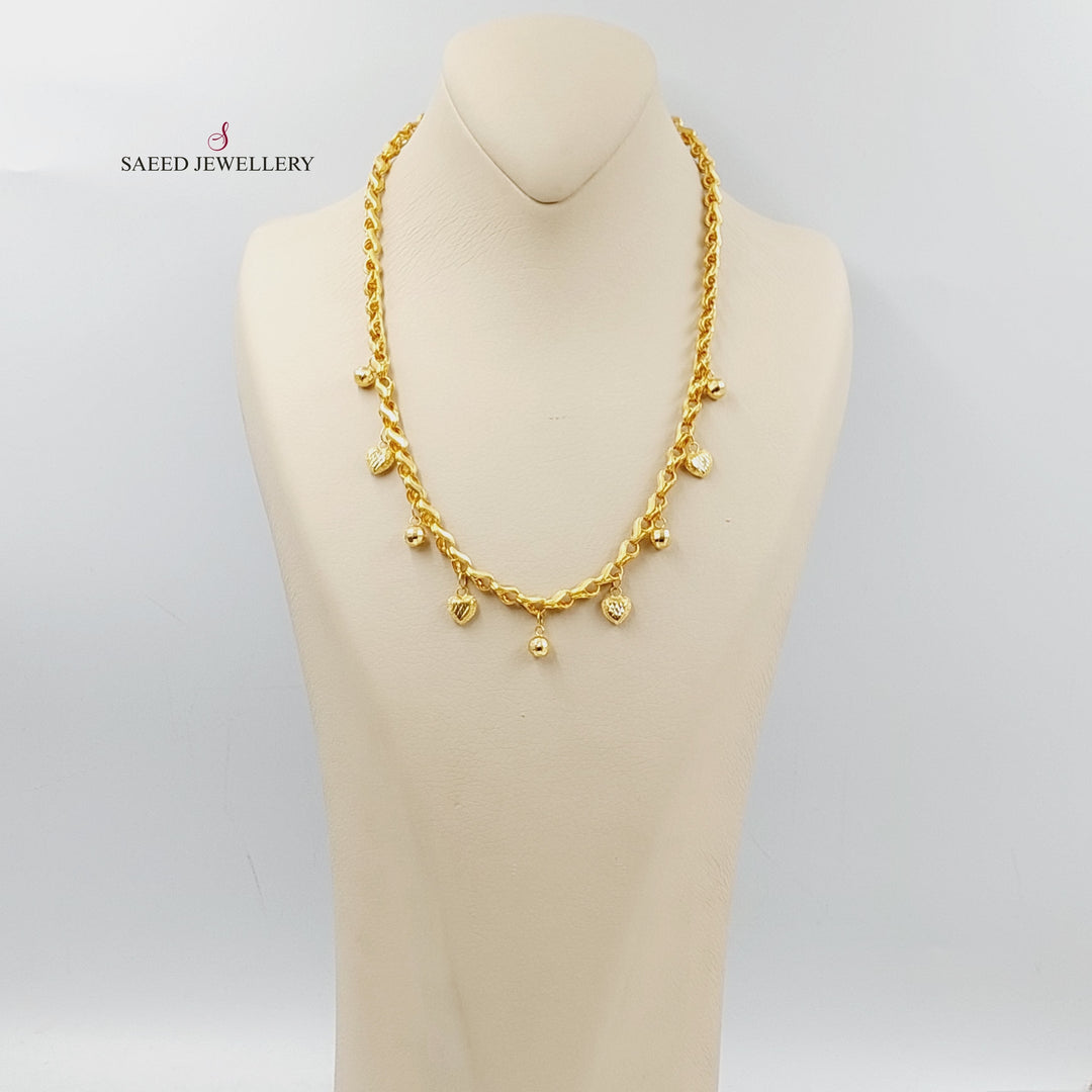 21K Gold Dandash Necklace by Saeed Jewelry - Image 11