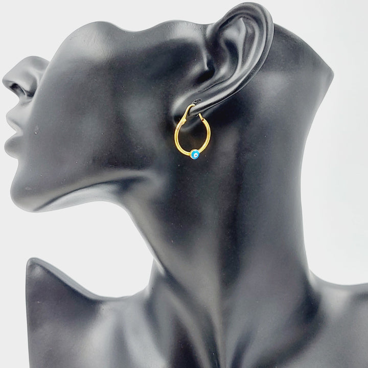 21K Gold Earrings Ain Zarqa by Saeed Jewelry - Image 3