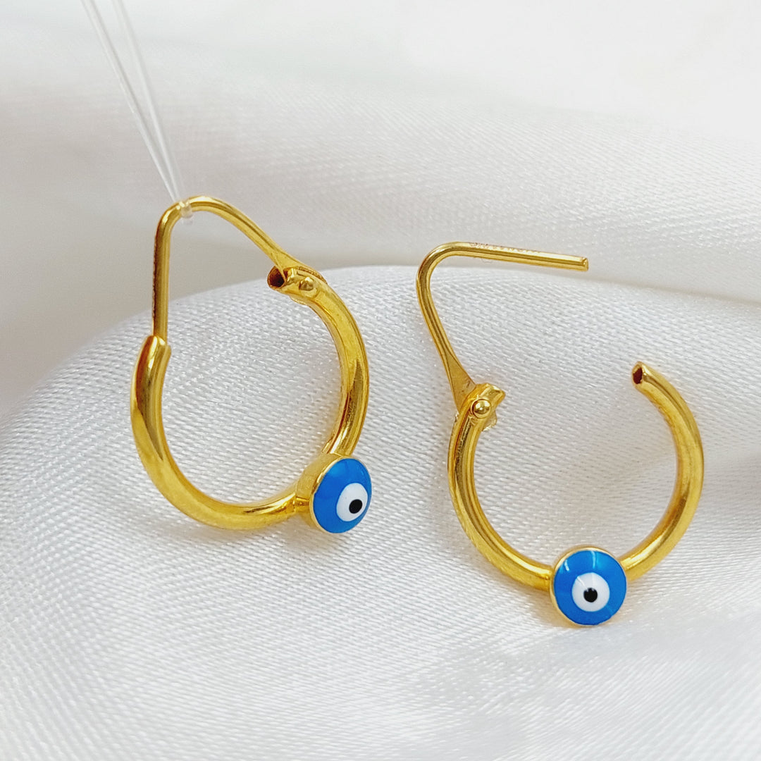 21K Gold Earrings Ain Zarqa by Saeed Jewelry - Image 5