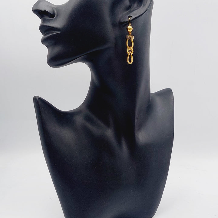 21K Gold Earrings Enamel by Saeed Jewelry - Image 3