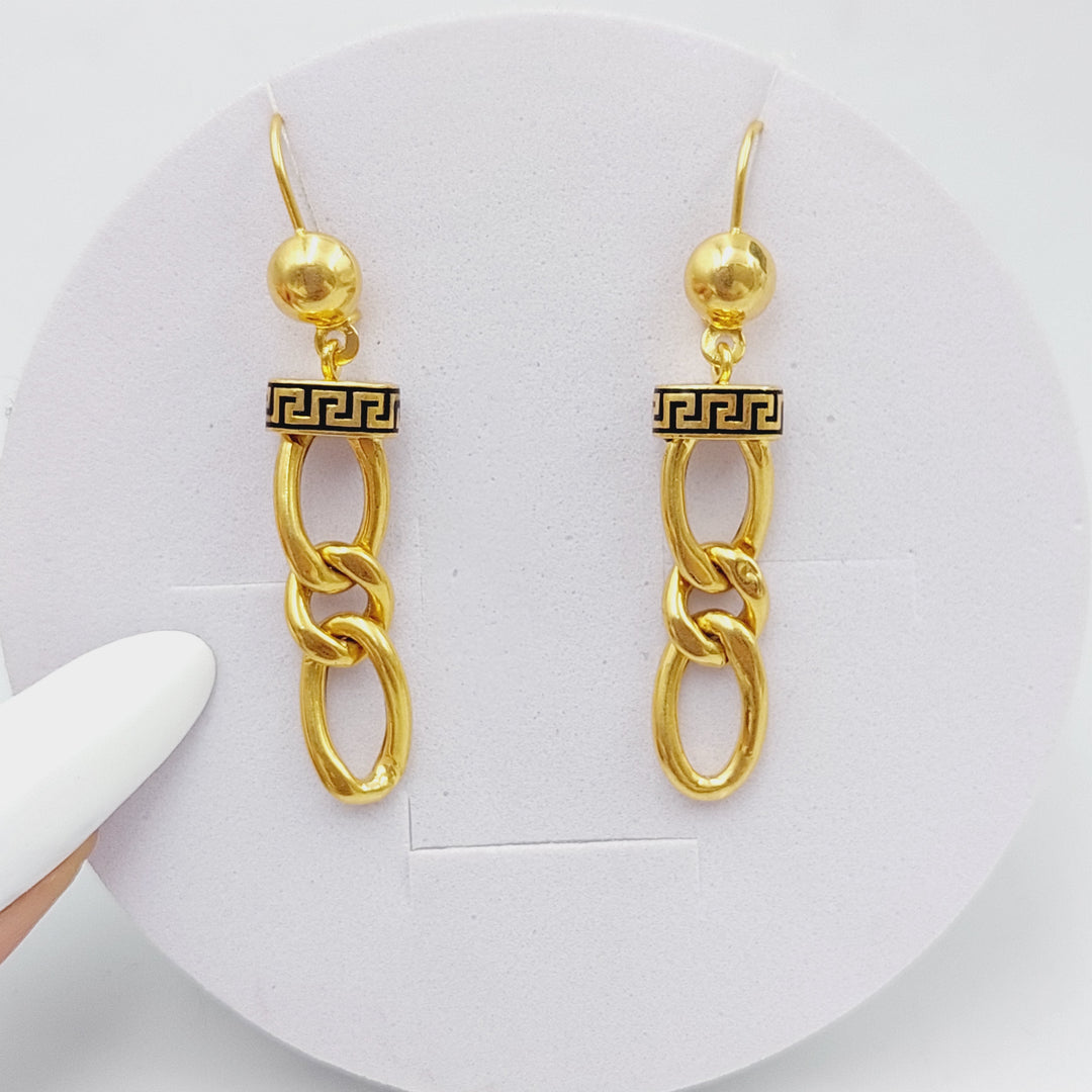 21K Gold Earrings Enamel by Saeed Jewelry - Image 1