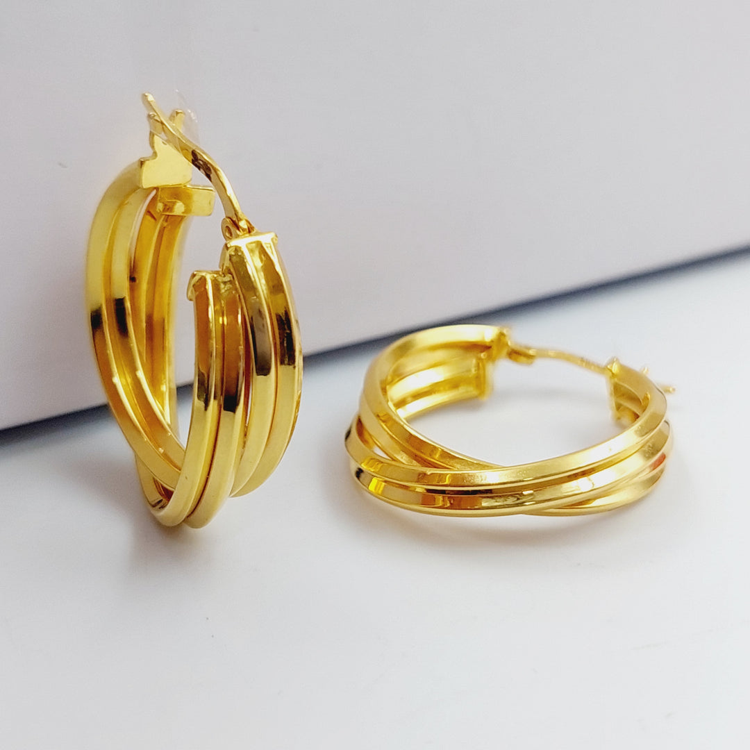 21K Gold Earrings X by Saeed Jewelry - Image 12