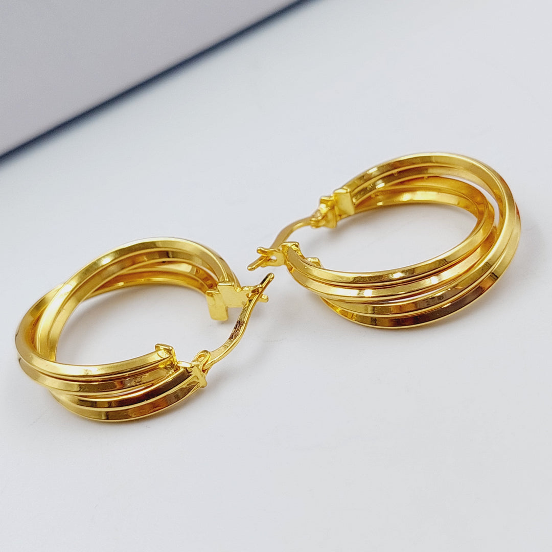 21K Gold Earrings X by Saeed Jewelry - Image 9