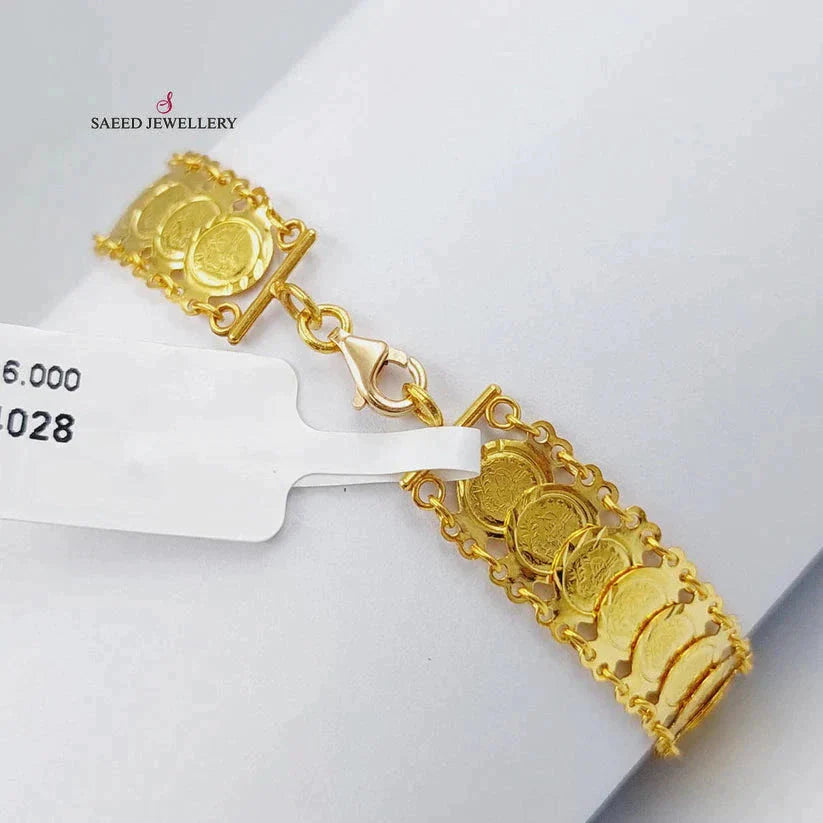 21K Gold Eighths Bracelet by Saeed Jewelry - Image 6