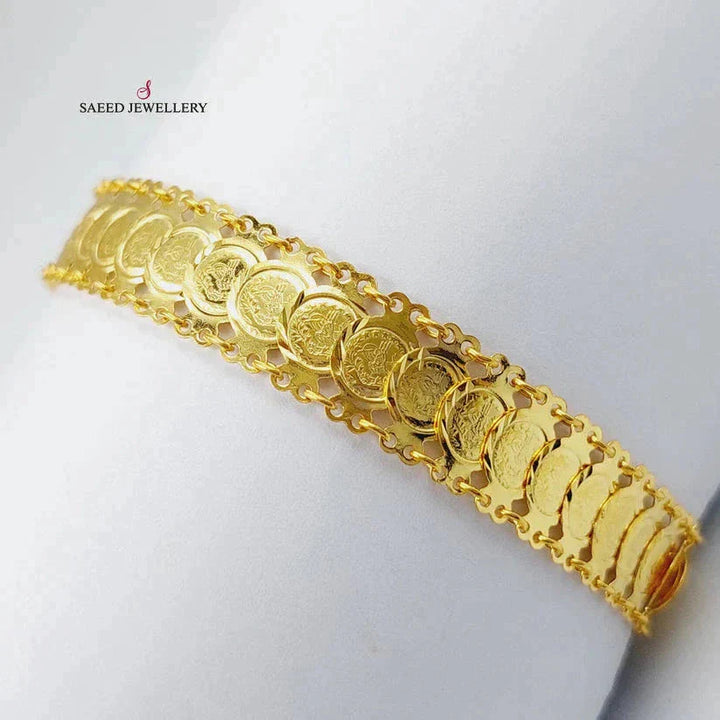 21K Gold Eighths Bracelet by Saeed Jewelry - Image 10