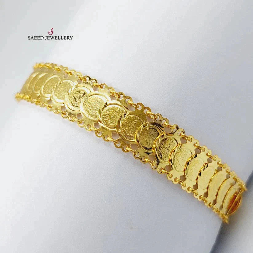 21K Gold Eighths Bracelet by Saeed Jewelry - Image 7