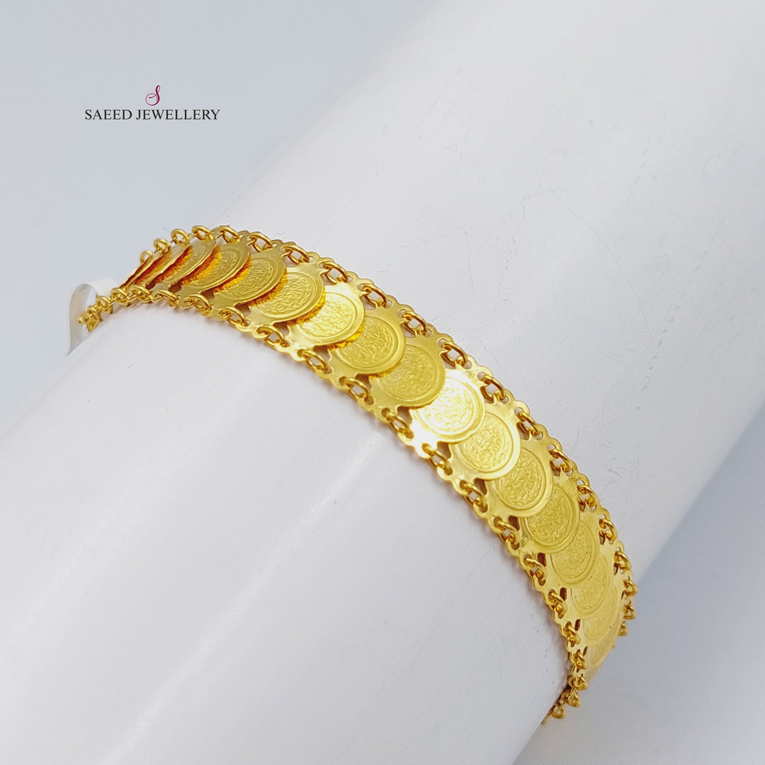 21K Gold Eighths Bracelet by Saeed Jewelry - Image 3