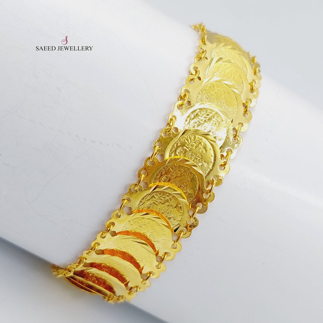 21K Gold Eighths Bracelet by Saeed Jewelry - Image 6