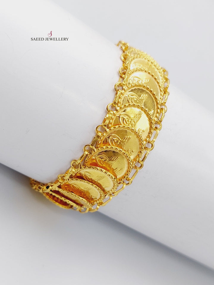 21K Gold Eighths Bracelet by Saeed Jewelry - Image 2