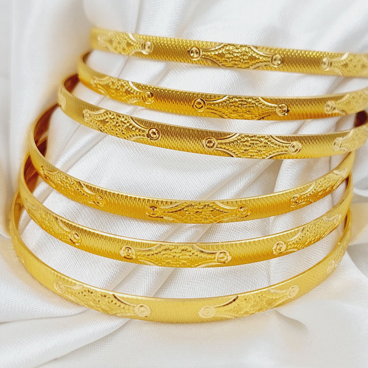 21K Emirati Bangle Made of 21K Yellow Gold by Saeed Jewelry-22914