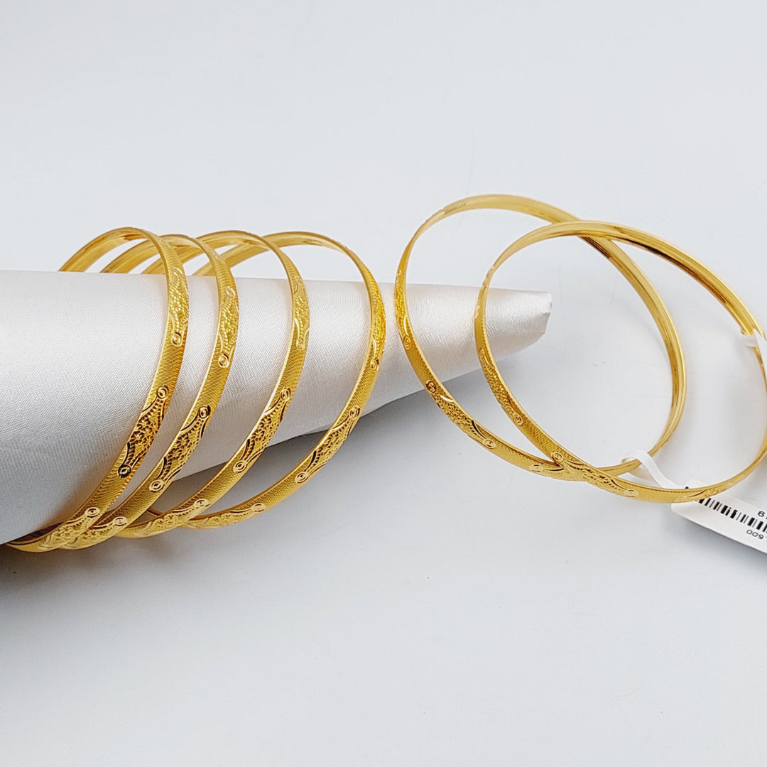 21K Emirati Bangle Made of 21K Yellow Gold by Saeed Jewelry-22914