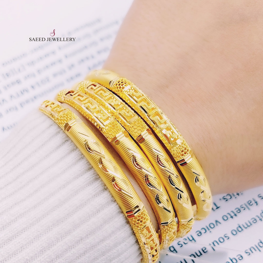 21K Emirati Bangle Made of 21K Yellow Gold by Saeed Jewelry-23040