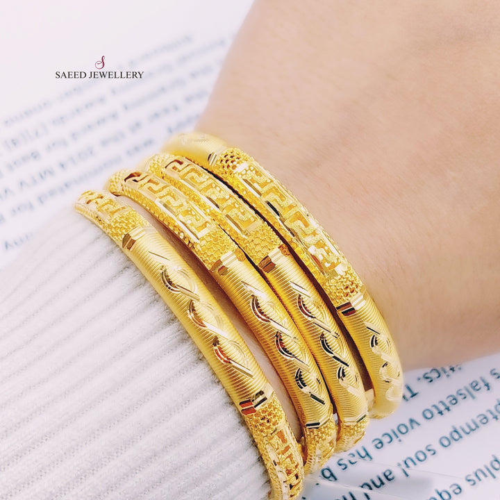 21K Emirati Bangle Made of 21K Yellow Gold by Saeed Jewelry-23040