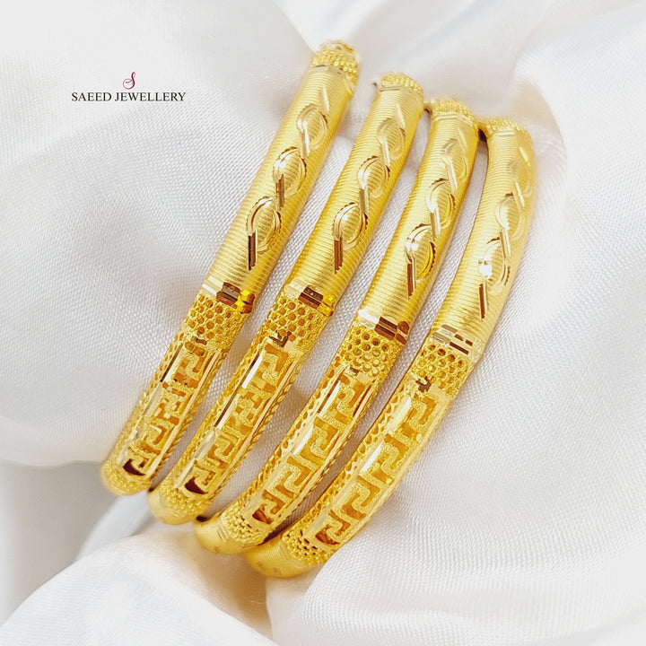 21K Emirati Bangle Made of 21K Yellow Gold by Saeed Jewelry-23040