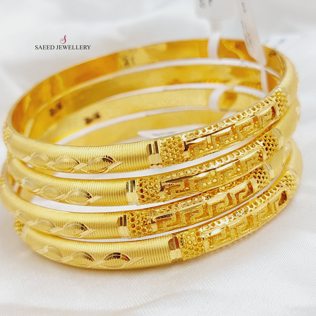 21K Emirati Bangle Made of 21K Yellow Gold by Saeed Jewelry-23040