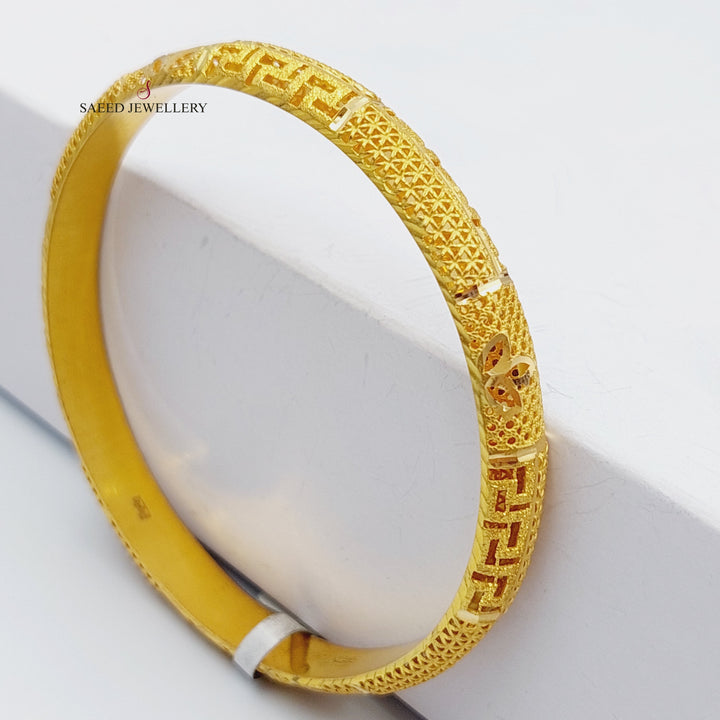 21K Gold Emirati Fancy Bangle by Saeed Jewelry - Image 1