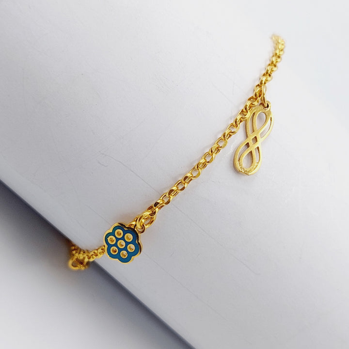 21K Gold Enamel Bracelet by Saeed Jewelry - Image 1