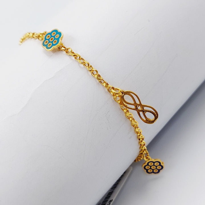 21K Gold Enamel Bracelet by Saeed Jewelry - Image 2