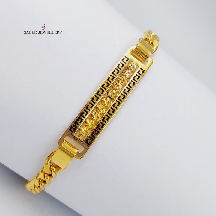 21K Gold Enamel Bracelet by Saeed Jewelry - Image 3