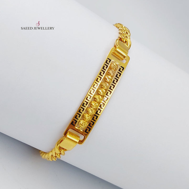 21K Gold Enamel Bracelet by Saeed Jewelry - Image 4