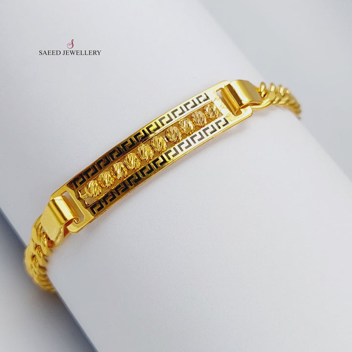 21K Gold Enamel Bracelet by Saeed Jewelry - Image 5