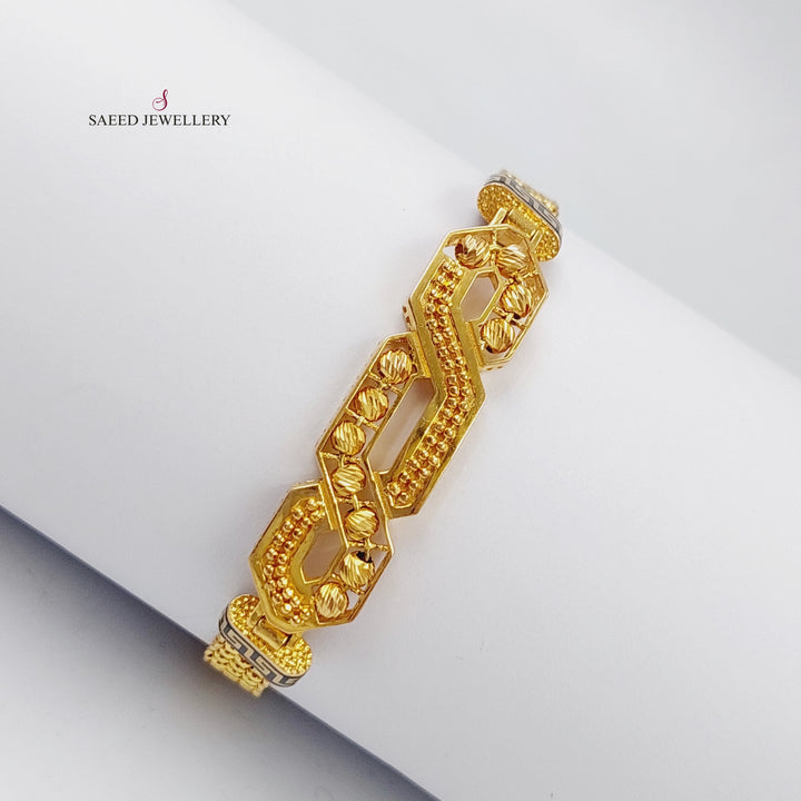 21K Gold Enamel Bracelet by Saeed Jewelry - Image 2