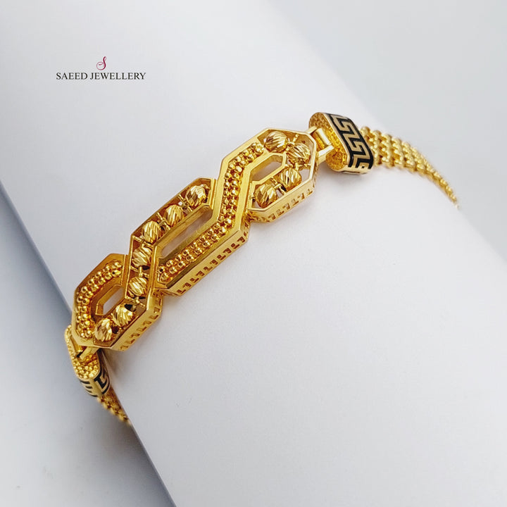 21K Gold Enamel Bracelet by Saeed Jewelry - Image 8