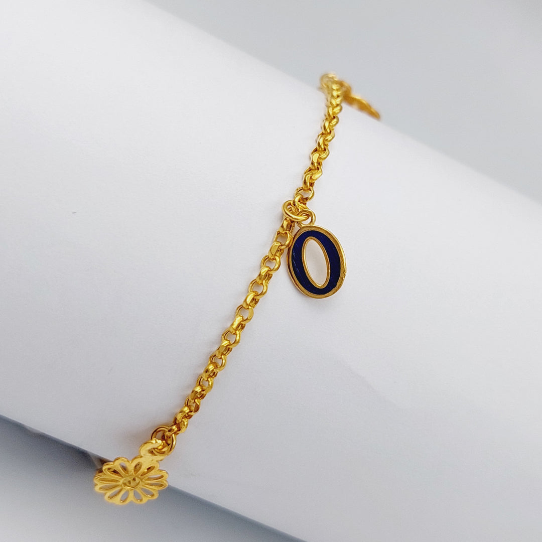 21K Gold Enamel Bracelet by Saeed Jewelry - Image 5