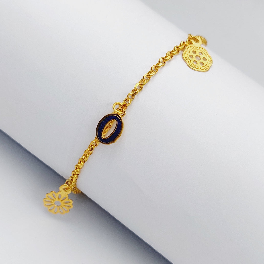 21K Gold Enamel Bracelet by Saeed Jewelry - Image 1