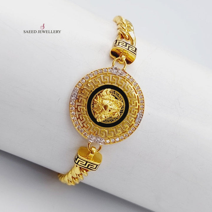 21K Gold Enamel Bracelet by Saeed Jewelry - Image 1