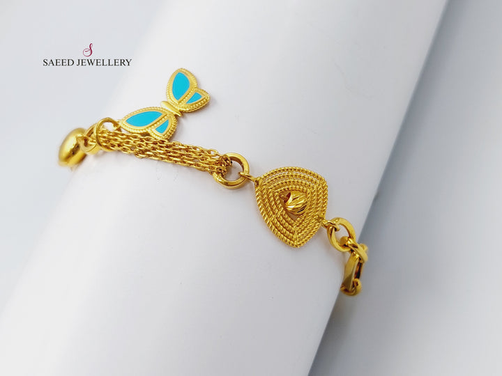 21K Gold Enamel Bracelet by Saeed Jewelry - Image 2