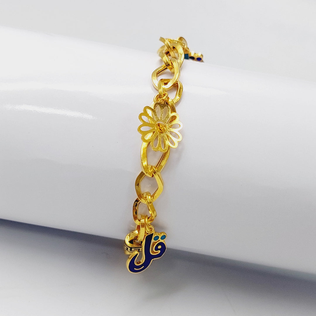 21K Gold Enamel Bracelet say by Saeed Jewelry - Image 5