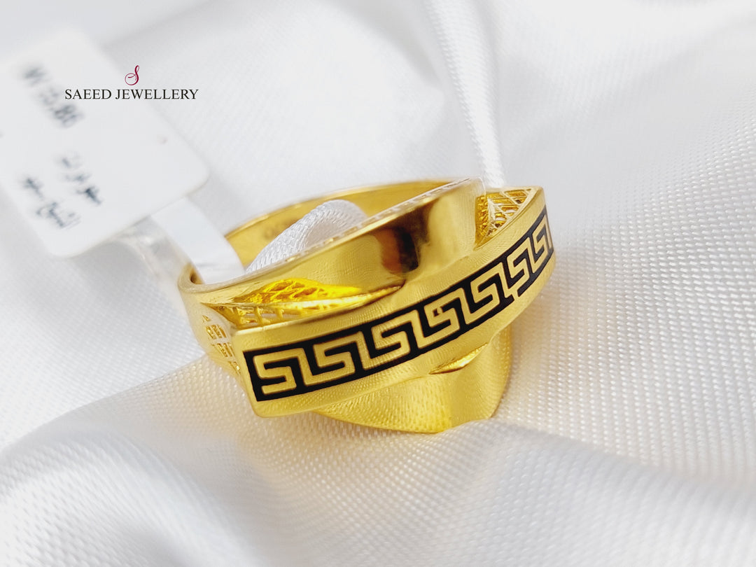 21K Gold Enamel Fancy Ring by Saeed Jewelry - Image 1