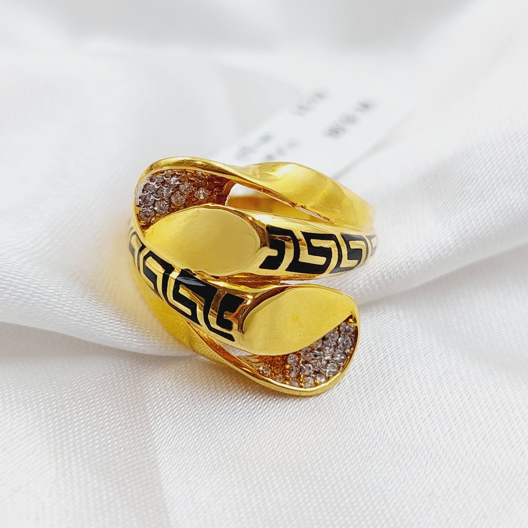 21K Gold Enamel Fancy Ring by Saeed Jewelry - Image 3