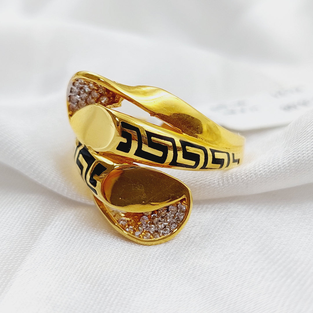 21K Gold Enamel Fancy Ring by Saeed Jewelry - Image 6