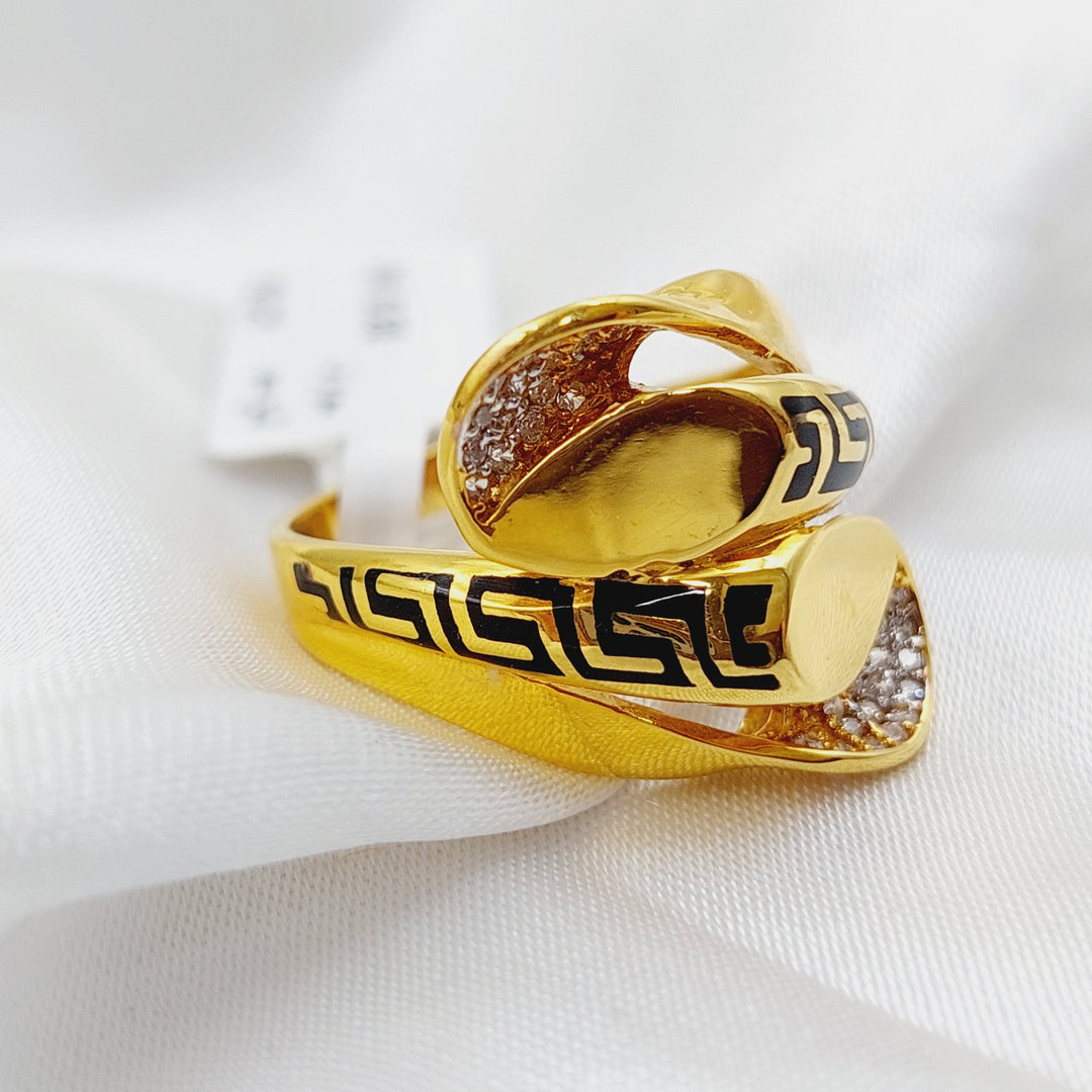 21K Gold Enamel Fancy Ring by Saeed Jewelry - Image 1