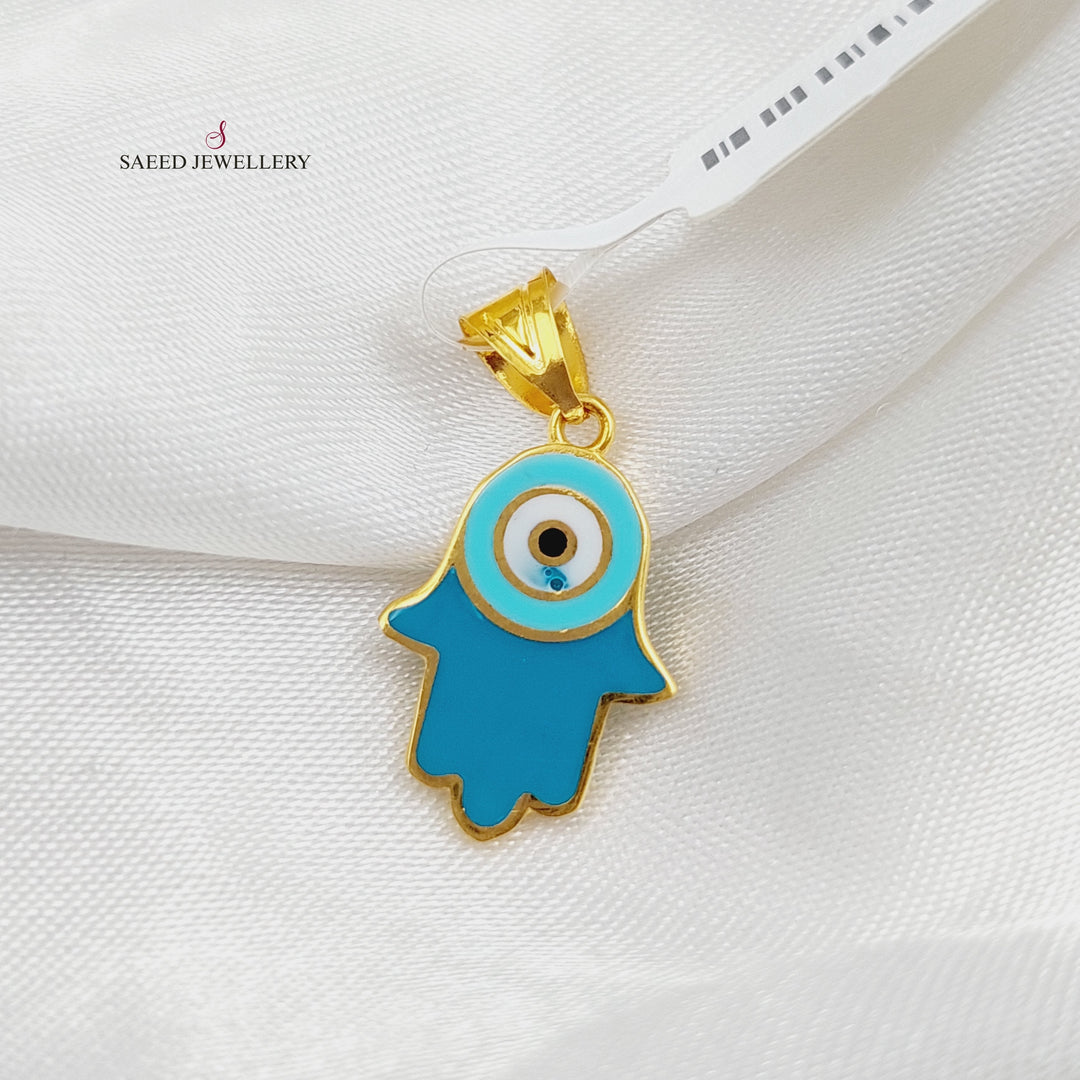 21K Gold Enamel Pendant by Saeed Jewelry - Image 1