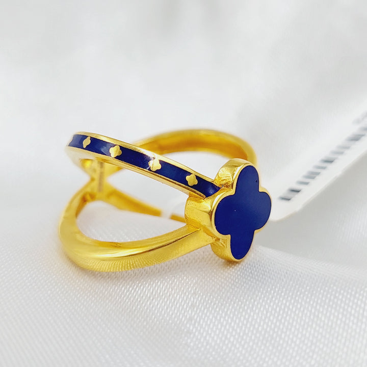 21K Gold Enamel Ring by Saeed Jewelry - Image 3