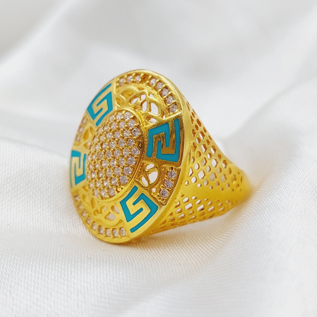 21K Gold Enamel Ring by Saeed Jewelry - Image 8