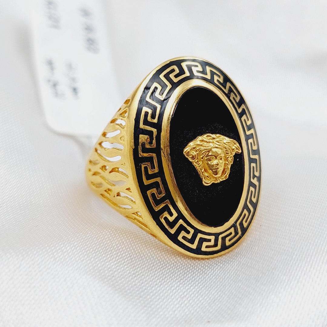 21K Gold Enamel Ring by Saeed Jewelry - Image 3