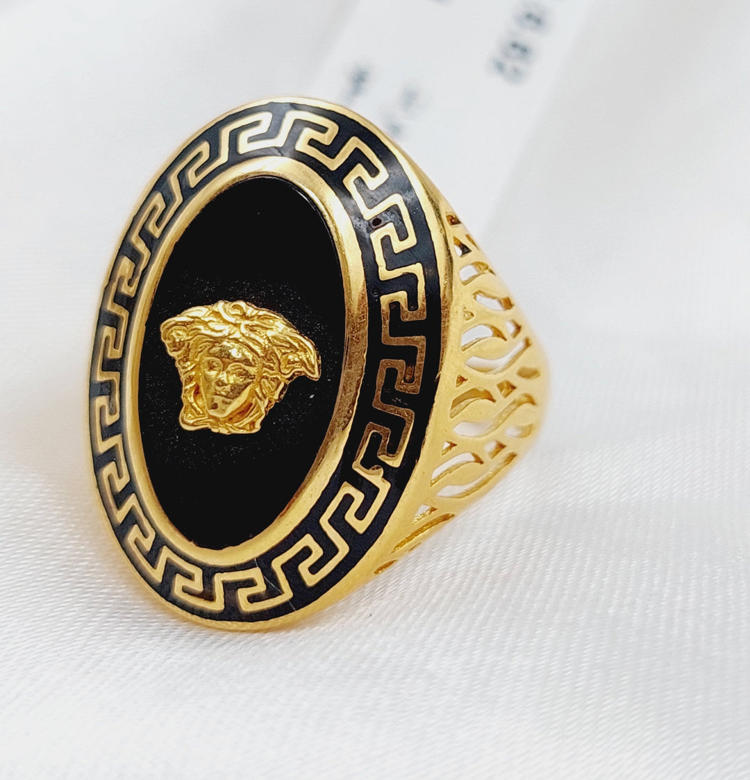 21K Gold Enamel Ring by Saeed Jewelry - Image 1