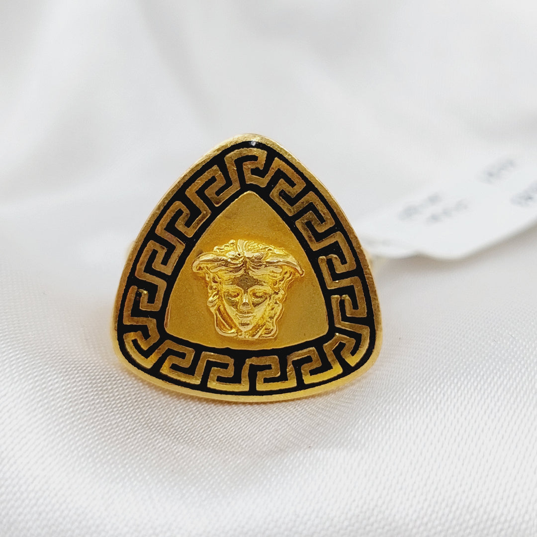 21K Gold Enamel Ring by Saeed Jewelry - Image 3