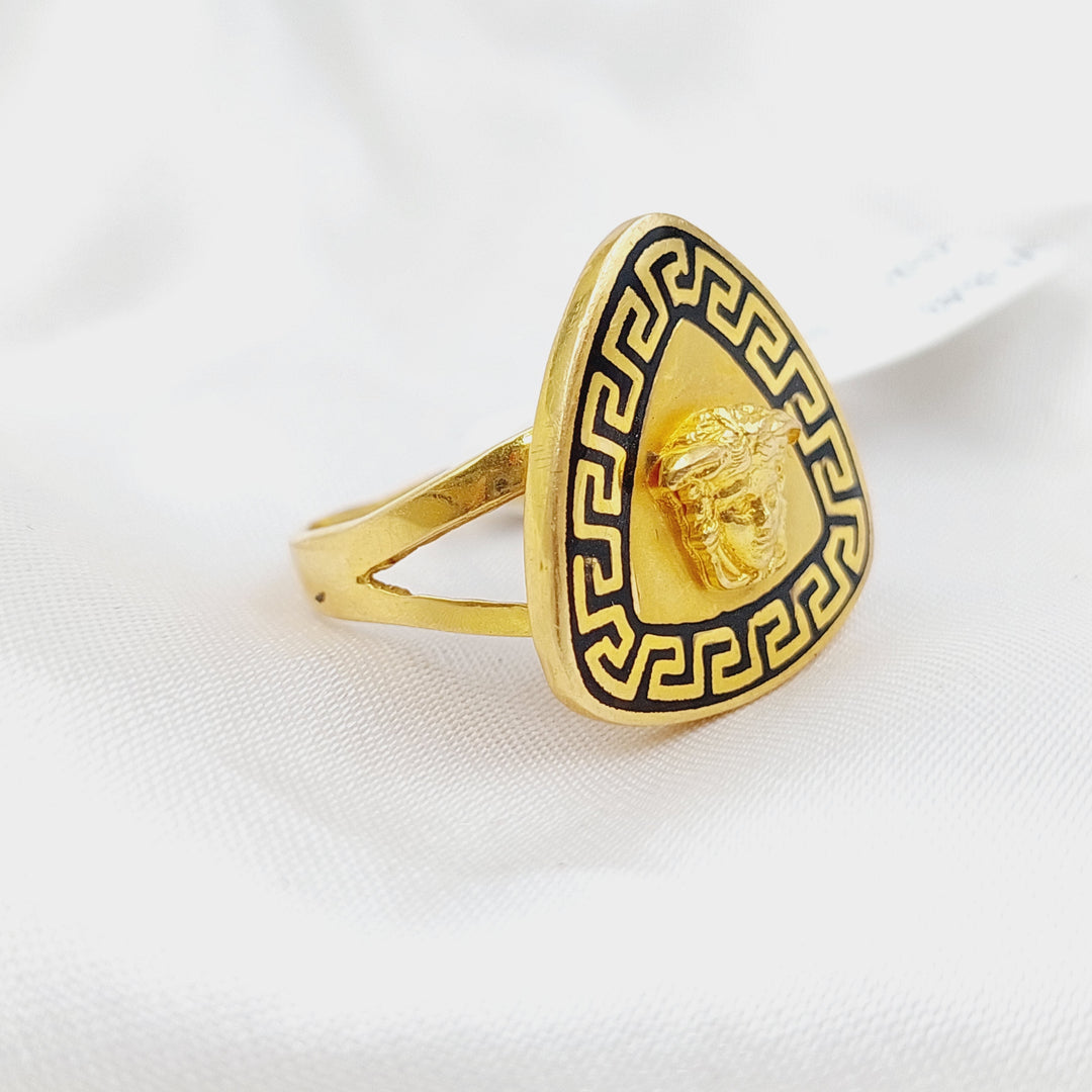 21K Gold Enamel Ring by Saeed Jewelry - Image 5