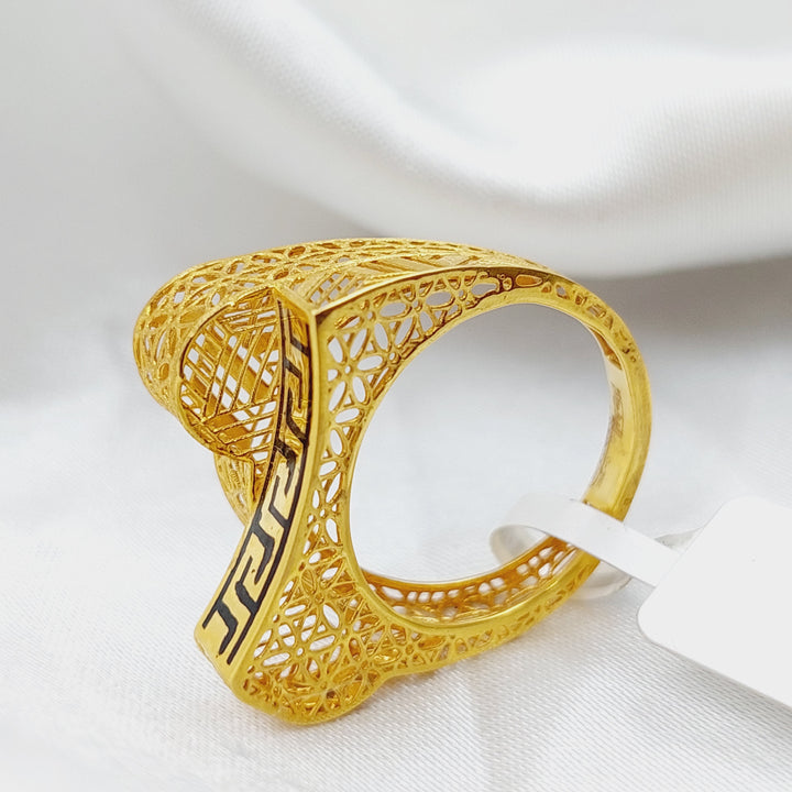 21K Gold Enamel Ring by Saeed Jewelry - Image 5